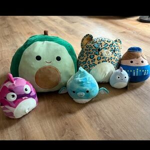 Set of 6 Squishmallows (some NWT)